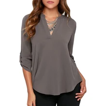 modelo de blusas de chifon 2019