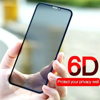 

Anti-glare Privacy 6D Tempered Glass Screen For iPhone X 7 8 plus XR XS 11Pro MAX Anti Peeping Shatterproof 9H Protector Film