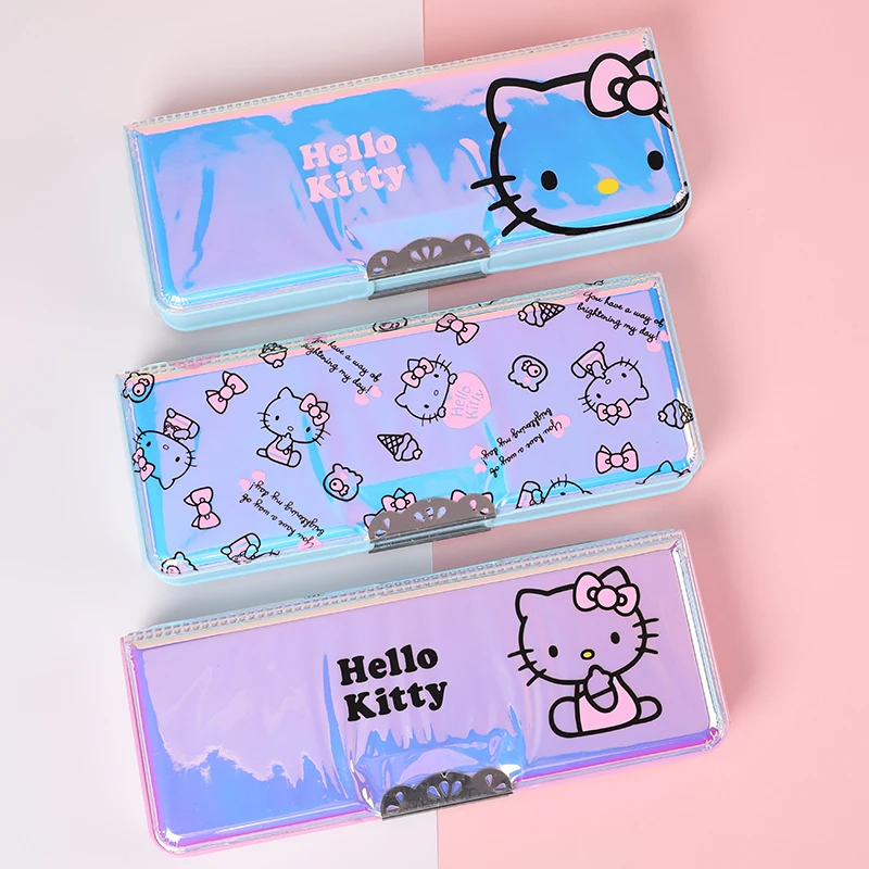

Pencil case hello kitty cuboid stationery case PVC pencilcase with sharpener