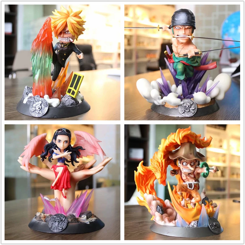 

Cartoon Anime One Piece Roronoa Zoro Sanji Robin Usopp GK PVC Action Figure Statue Collectible Model Toys Doll Souvenirs Gift