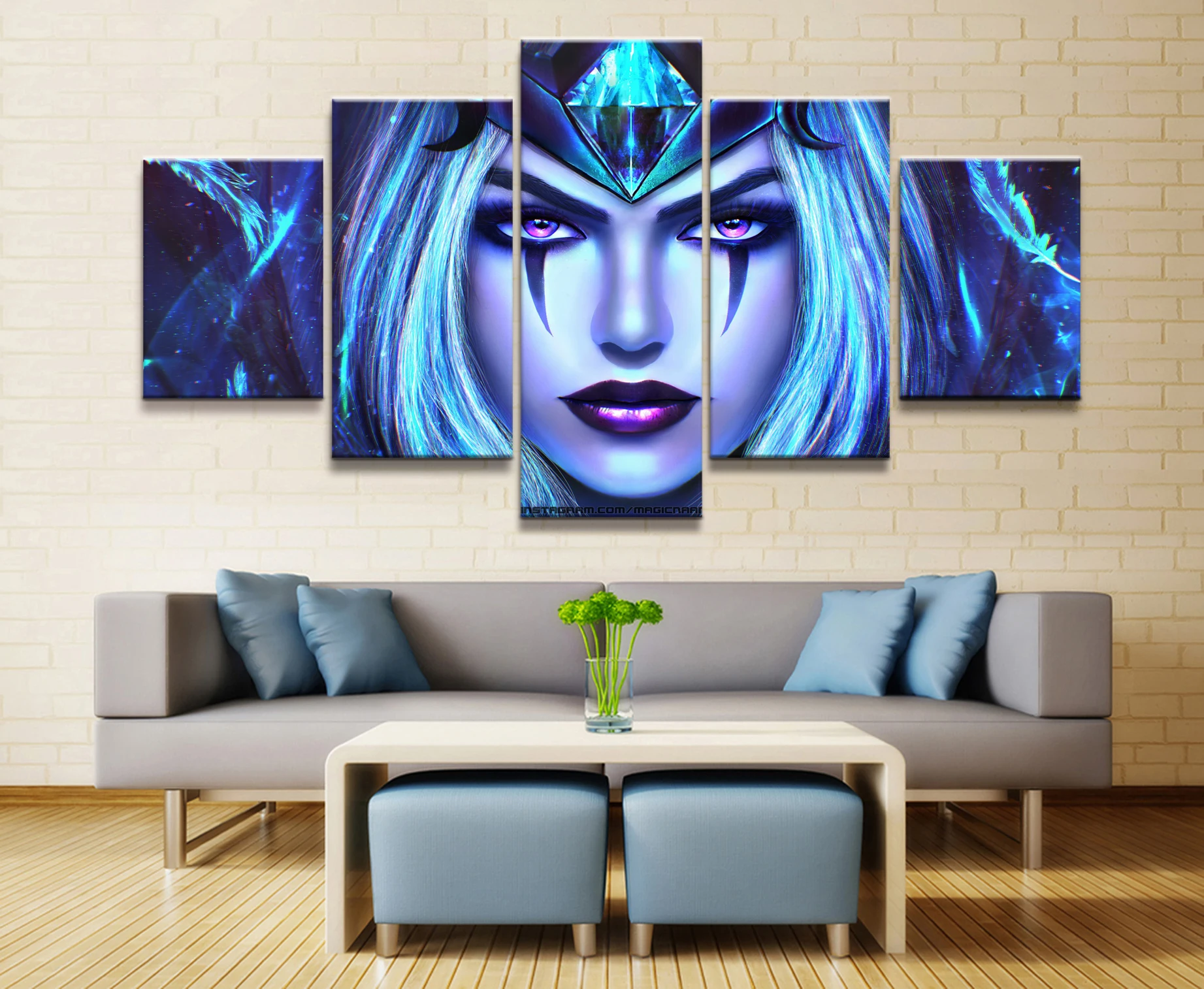 Waliicorners 5 Panel LeBlanc LOL League of Legends Game Canvas Printed Painting For Living Room Wall Art Decor Picture Works Poster 6 HTB11C7MMhTpK1RjSZFMq6zG VXaj