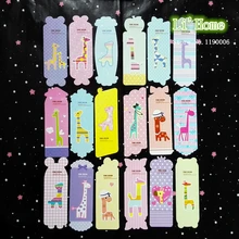 18 шт./компл. милые интересные Бумага животных Закладка с оленем печати затенение закладки для книг с изображением милых животных Жираф Закладка с оленем