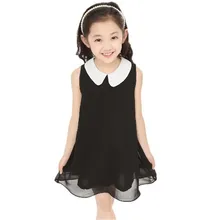 summer Chiffon dress 2014 girl dress new free shipping for 3-11 age bow floral Girls Princess Party Bow Kids Formal Dress 23 stylish floral big bow girls dress