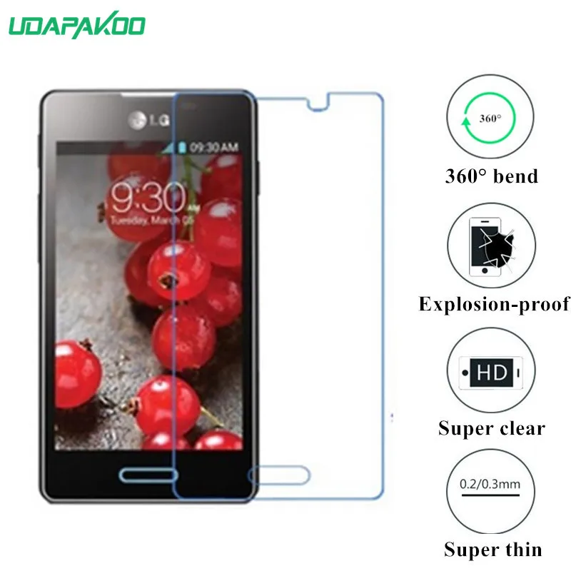 

udapakoo clear Tempered (soft glass) film for LG Optimus L5 II E450 E460 Nano Explosion-proof glass Screen Protector