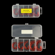 51 шт. набор красный черный крючок под червя из высокоуглеродистой стали рыболовный крючок для Техаса Мягкая приманка 2#1#1/0#2/0#3/0