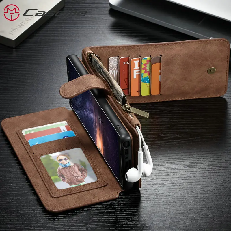 

CaseMe Case For Samsung Galaxy Note 9 Luxury Genuine Retro Multi-Function Luxury Retro Card Slot Leather Case For Galaxy Note 9