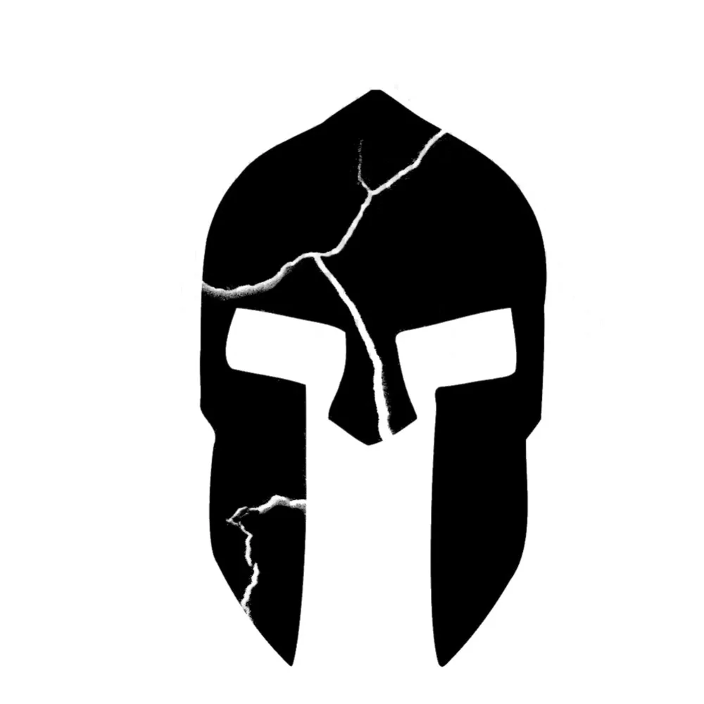 

300 Inspired Cracked Spartan Helmet Vinyl Sticker Car Decal Art Pattern Decals Rear Windshield Fashion Car Window Decor L315