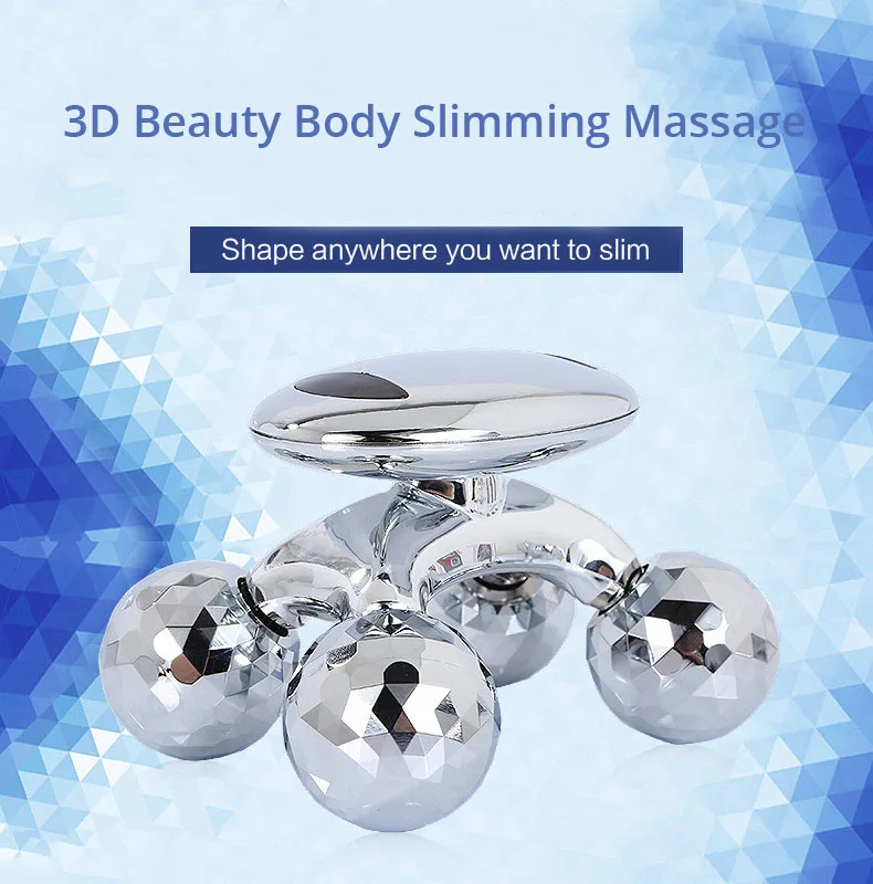 Roller Massager Beauty Body Slimming Massage 4 Adjustable Rollers Micro Electricity Skin Care Device Promote Collagen Production