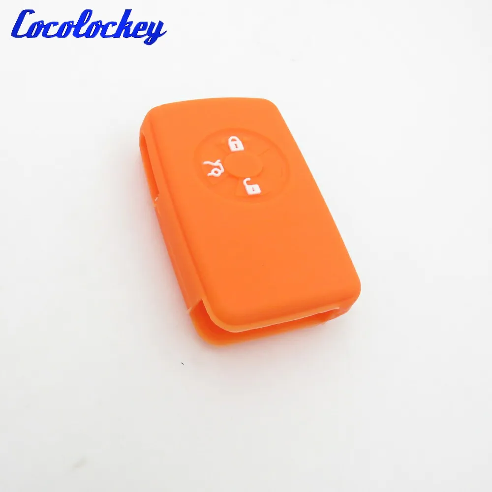 Cocolockey силиконовый автомобильный чехол для ключей TOYOTA Smart Remote 3 кнопки без