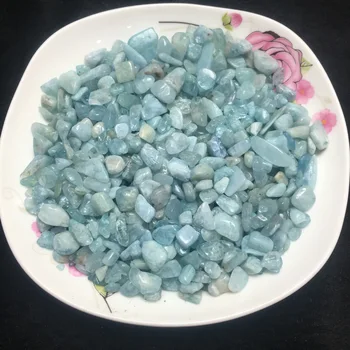 

Natural Sea-blue Precious Gravel Broken Crystal Degaussing Crystal Original Stone Irregular 300g
