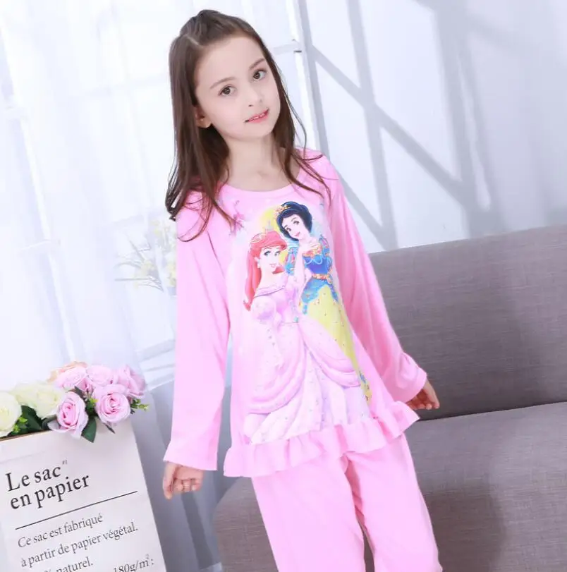 

Hot kids pajamas sets Lovely cartoon Sleepwear Children Home wear Boys Girls long-sleeved nightwear models baby Clothes FL 658