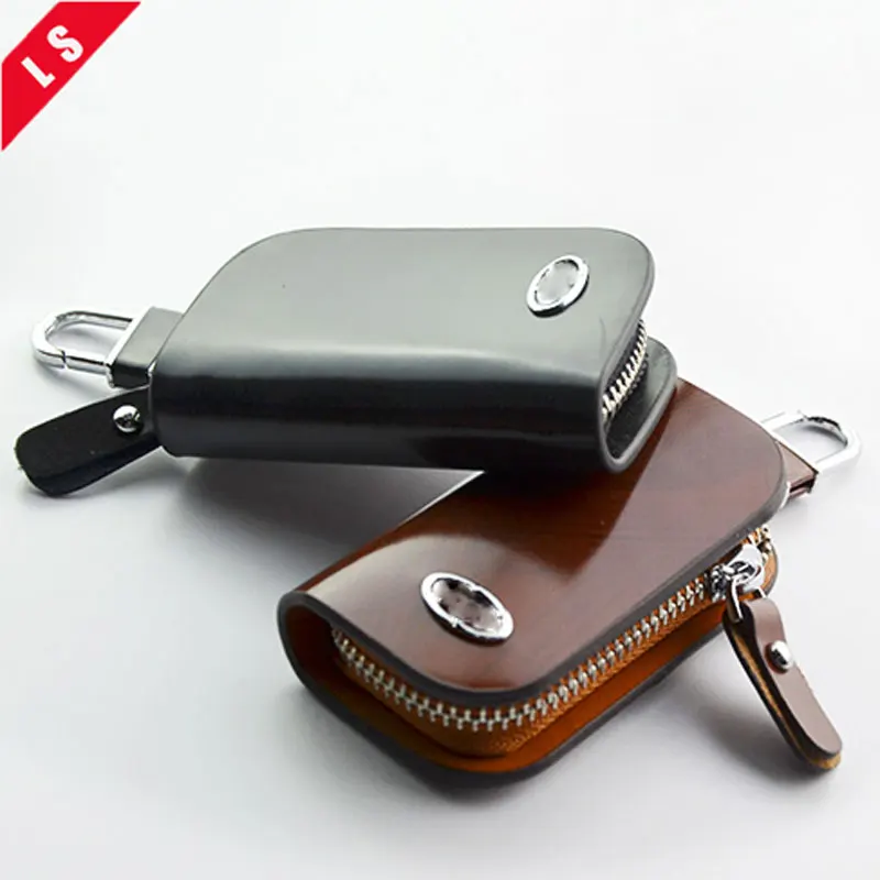 

2018 Genuine Cow Leather Men & Women Car Key Bag Wallet Multi Function Key Case Fashion Housekeeper Holders For Honda Toyota VW
