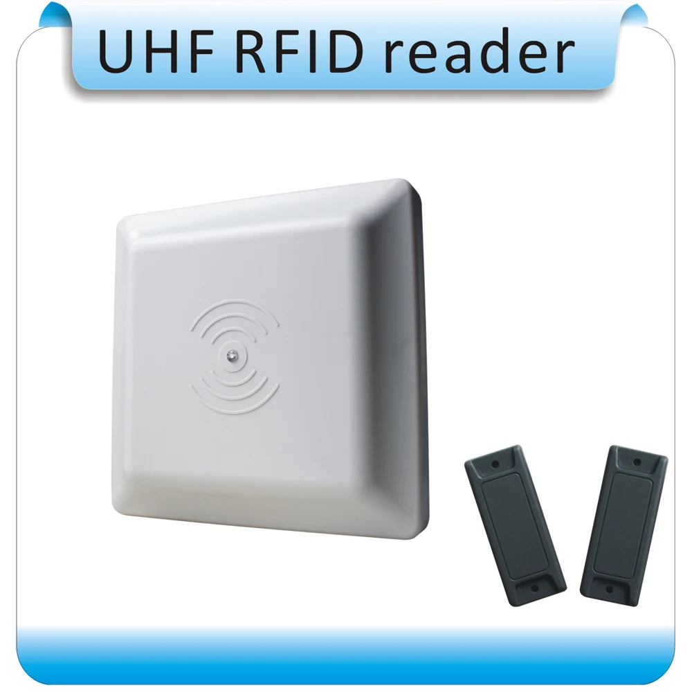 ISO18000-6C UHF RFID reader  8dbi Antenna RS232/RS485/Wiegand Read 3-8M Integrative UHF RFID Reader+2 rfid Tags