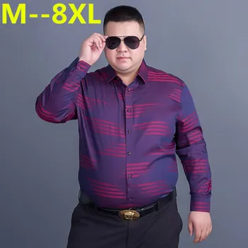 

10XL 8XL 6XL 5XL 4XL New 2018 Spring Autumn Cotton Dress Shirts Mens Casual Shirt Casual Men Plus Size Loose Fit Social Shirts