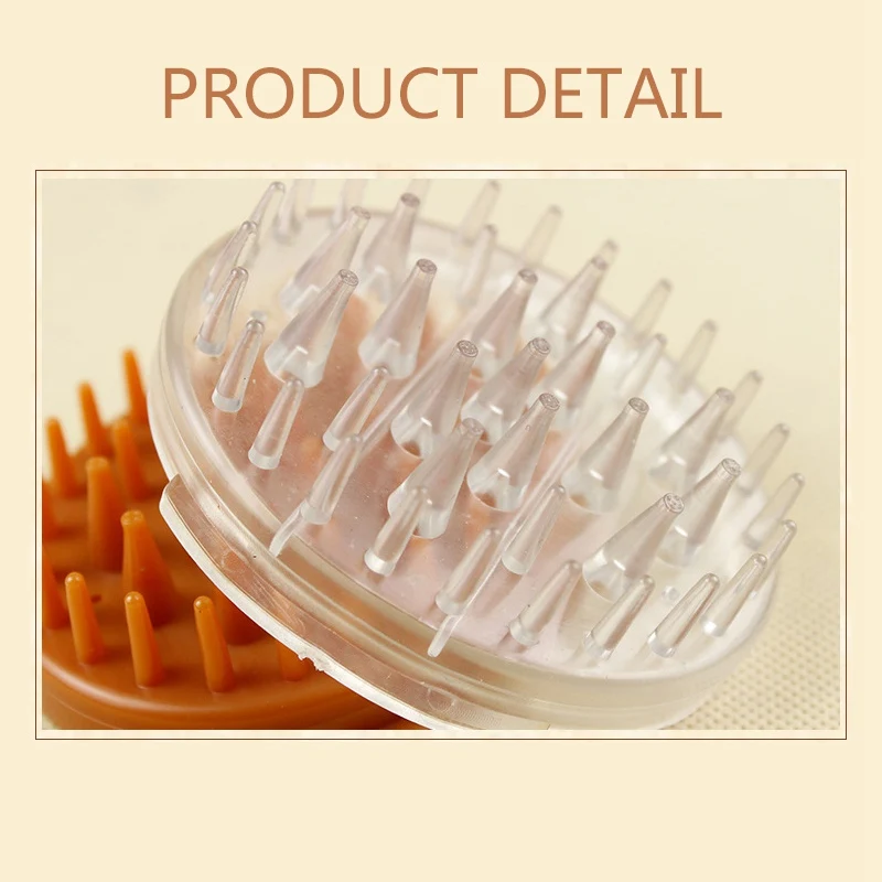 Spa Slimming Hair Shampoo Brush Silicone Head Body Scalp Comb Shower Bath Brush Props Hair Washing Comb Tool Set