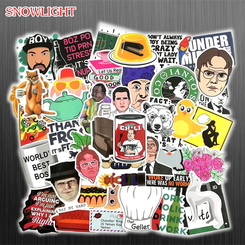 50 Pcs/lot  American Drama Office Show Friends Stickers For Notebook PC Skateboard Bicycle Motorcycle DIY Waterproof  Sticker