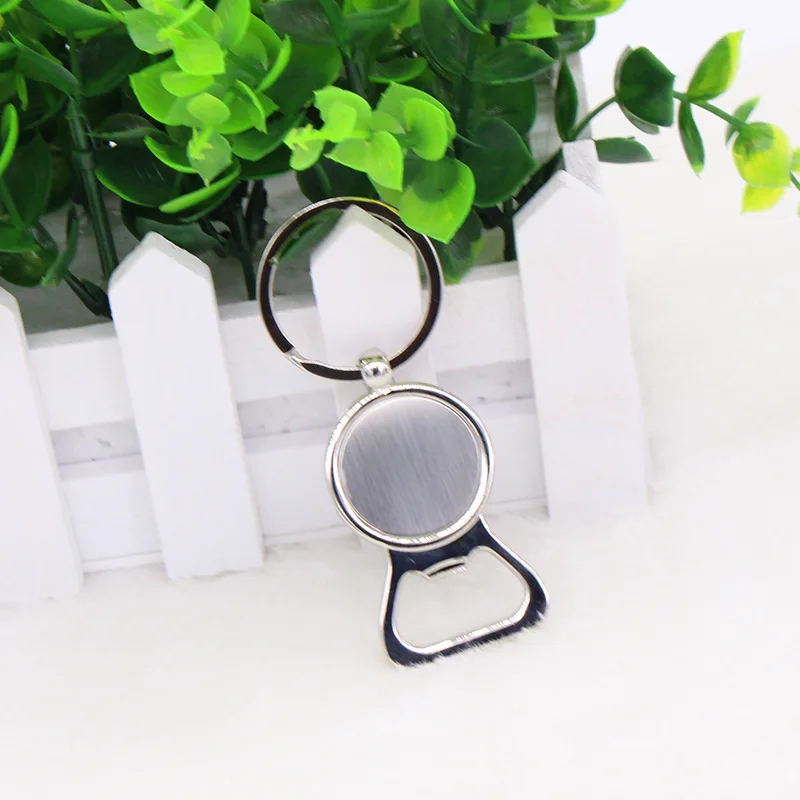 FREE shipping by FEDEX 100pcs/lot 2016 New Bottle Opener Keychains Zinc Alloy Round Keyrings for Gifts Custom LOGO | Украшения и