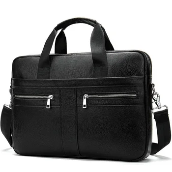 

Men Shoulder Bags Leather Laptop Men's Briefcases Business Briefcases Man For Lawyer Genuine Leather Messenger Bag