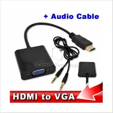 Kebidu 10 шт./компл. Мужской к женскому HDMI к VGA кабель адаптер конвертер с аудио кабель для портативных ПК HDTV для Xbox 360 PS3 1080P