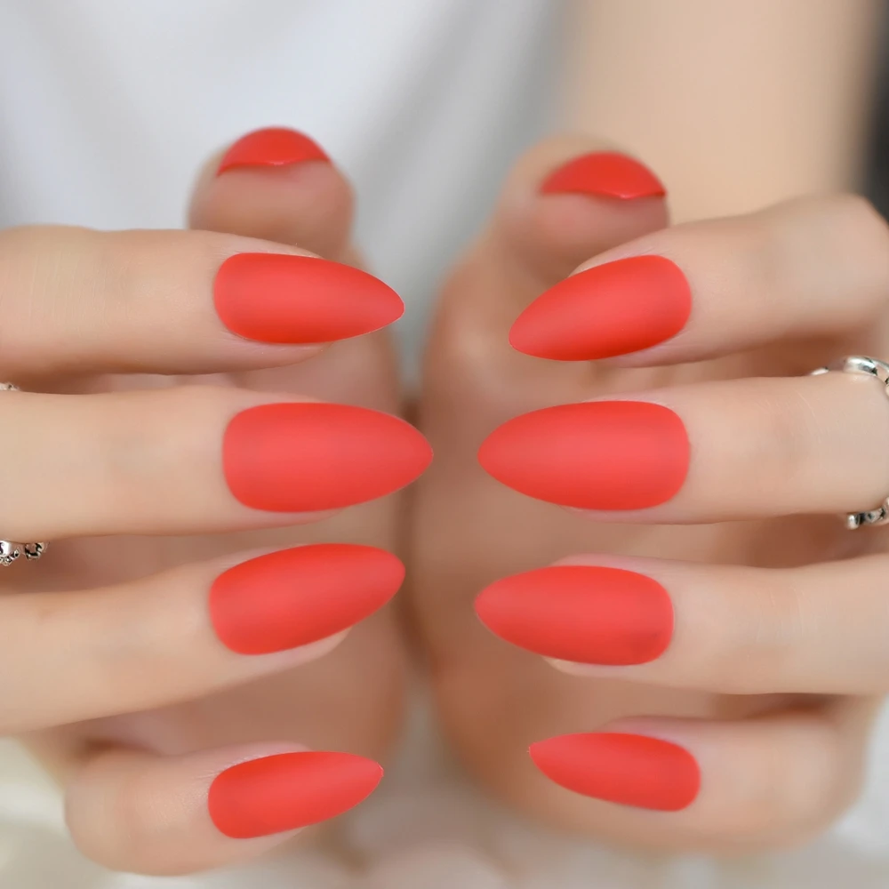 24個 キット赤マットネイルのヒントアーモンドデザインミディアムシャープスティレットフェイクネイルの爪の女性の日常着メイクツール358 1080p Aliexpress 美容 健康 24個 キット赤マットネイルのヒントアーモンドデザインミディアムシャープスティレットフェイクネイルの爪の女性の日常着メイクツール358 1080p Aliexpress 美容 健康