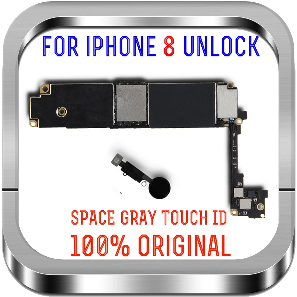 

Clean iCloud Motherboard For iphone 8 Motherboard support iOS Update 100% Original Unlocked for iphone 8 4.7 inch Mainboard