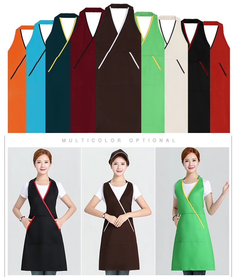 Kitchen tooling milk tea nail shop waiter overalls women fashion cotton22