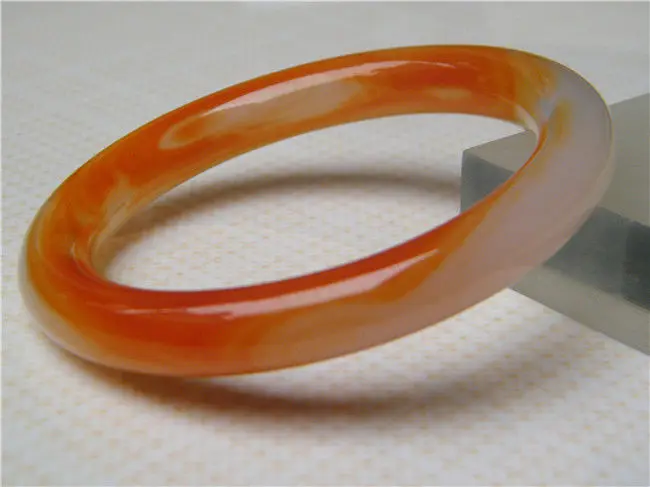 

FREE SHIPPING>>>@@ NEW 100% NATURAL CERTIFICATION GRADE BEAUTIFUL RED COLD AGATE JADE BRACELET 62MM NEW