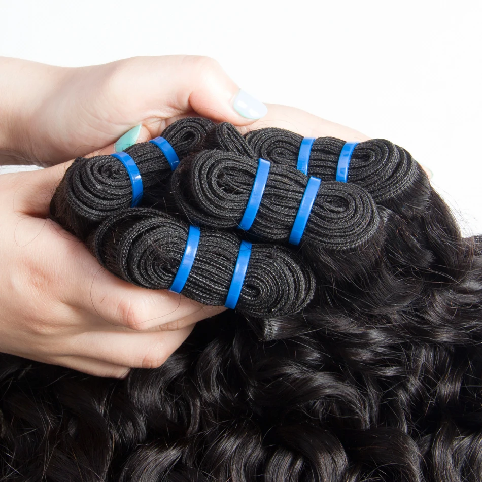 Water Wave 3 Bundles With Closure Human Hair Bundles with Closure Middle Part Virgo Malaysian Human Hair Non Remy Weave Water Wave 3 Bundles With Closure Human Hair Bundles with Closure Middle Part Virgo Malaysian Human Hair Non Remy Weave