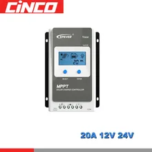 Contrôleur de charge de batterie solaire MPPT, 20a 12V 24V Tracer2206AN Tracer2210AN, régulateur de charge de cellule