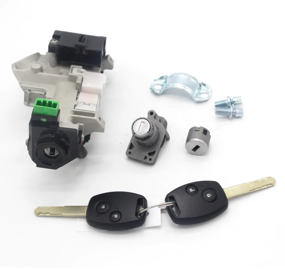 Ignition Switch Cylinder Lock Auto Trans FOR 03 04 05 06 07 Honda Accord 2 KEYS