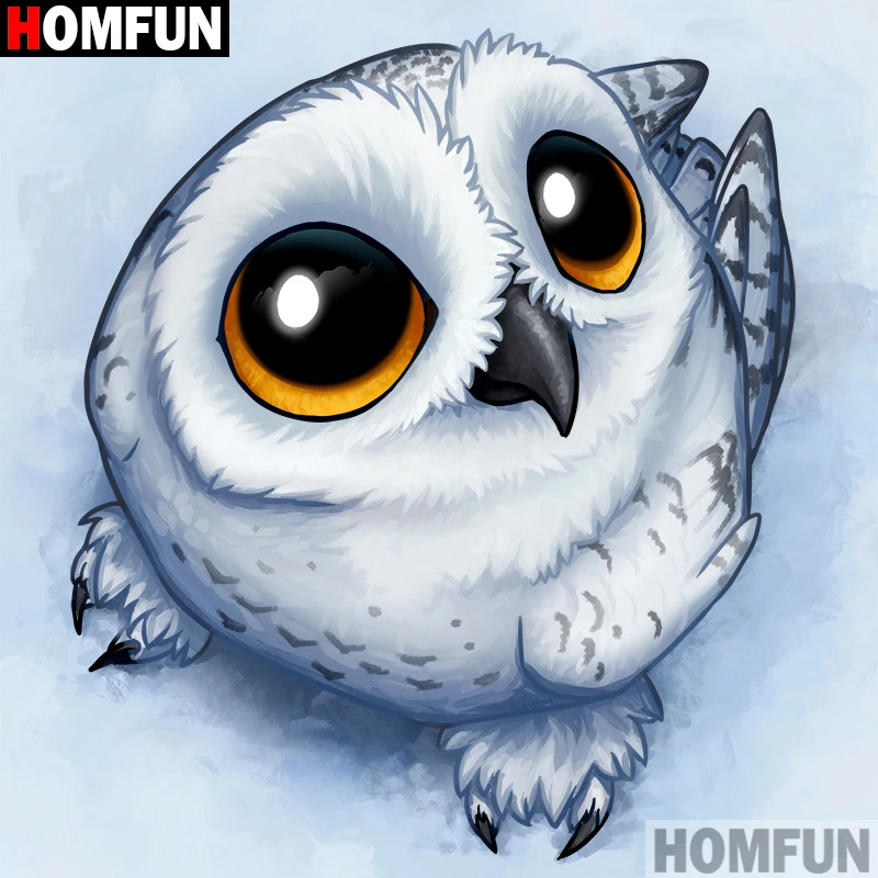 

Homfun Full Square/Round Drill 5D DIY Diamond Painting "Cartoon owl" 3D Embroidery Cross Stitch Home Decor Gift A11664