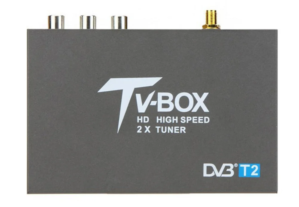 Одна антенна DVB T2 автомобильный 2 мобильный чип цифровой автомобильный тв-тюнер HD 1080P DVB-T2 автомобильный ТВ-приемник для автомобиля gps