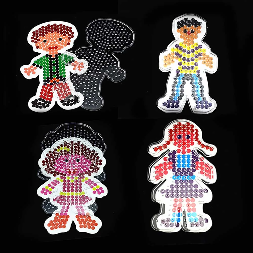 4 model 5mm EVA hama beads Template boy girl Pattern DIY Toys perler