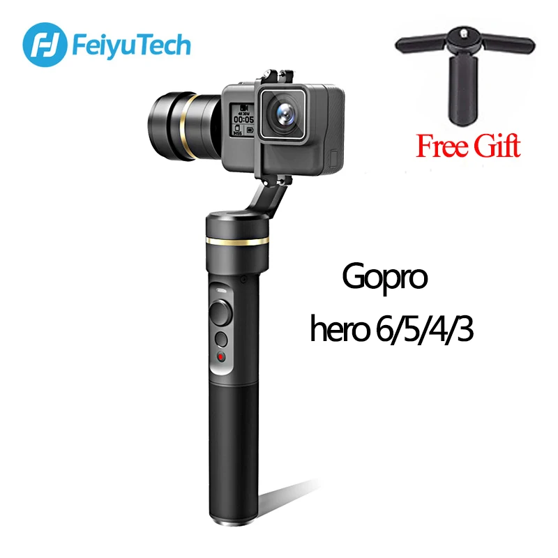 

Feiyu FY-G5 Handheld gopro gimbal 3-Axis stabilizer steadicam for GoPro HERO5 4k SJ Action Camera weigh Splashproof Humanized