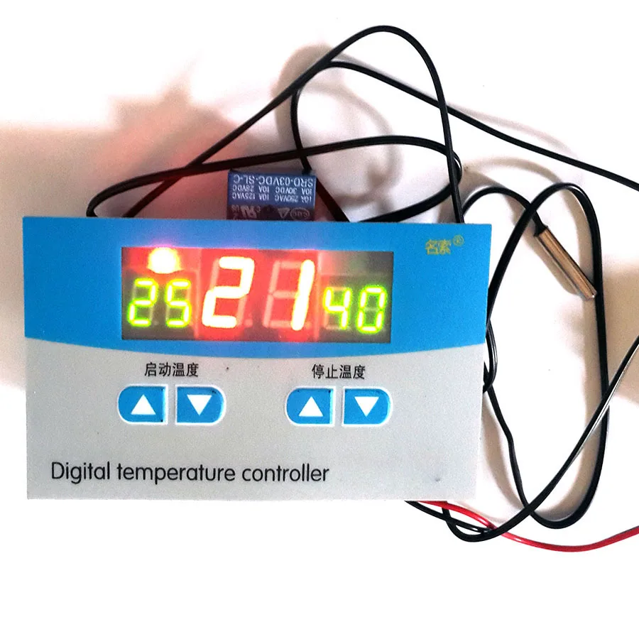 Цифровой термостат, Встроенный чехол, цифровой контроллер температуры дисплея, плата контроля температуры, три дисплея