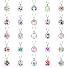 Дерево жизни коробка Арома Ожерелье Магнитная ароматерапия из нержавеющей стали эфирное масло диффузор парфюмерная коробка медальон кулон ювелирные изделия