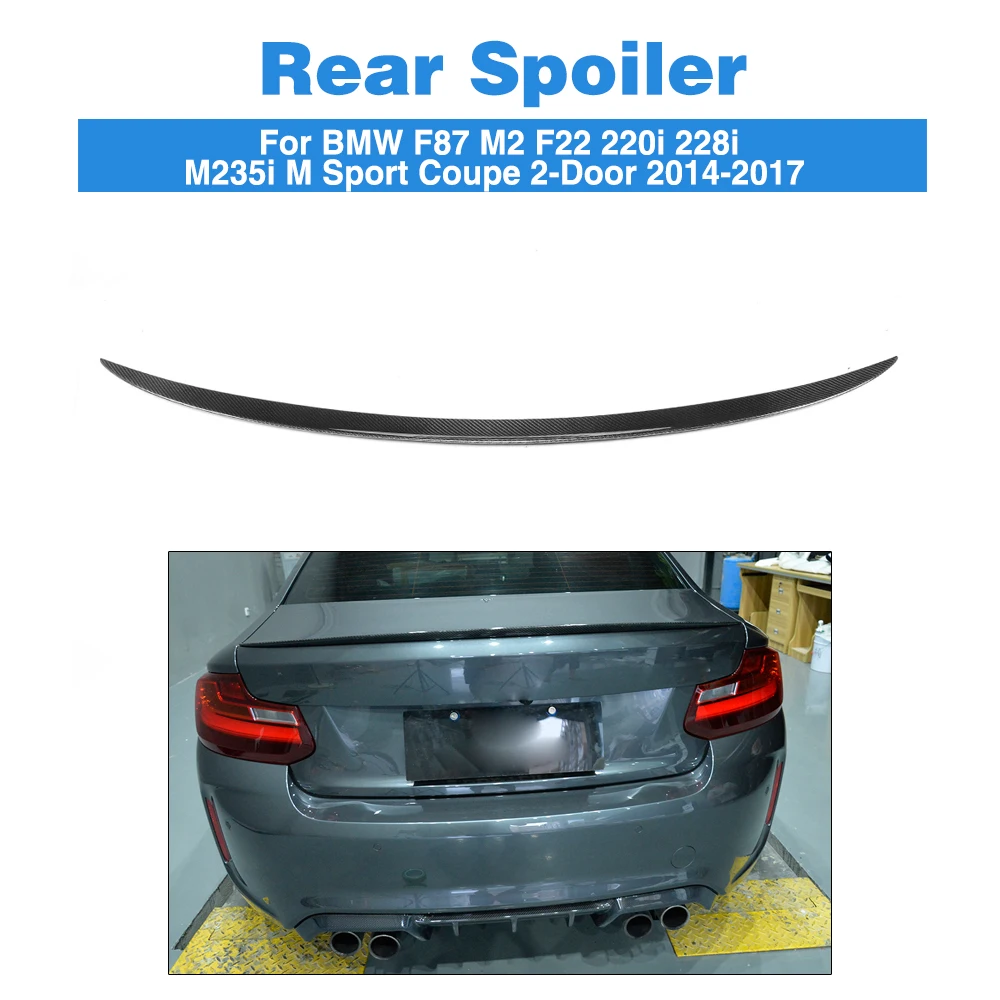 Углеродного волокна задний спойлер крышка багажника крылья для BMW 2 серии F87 M2 F22