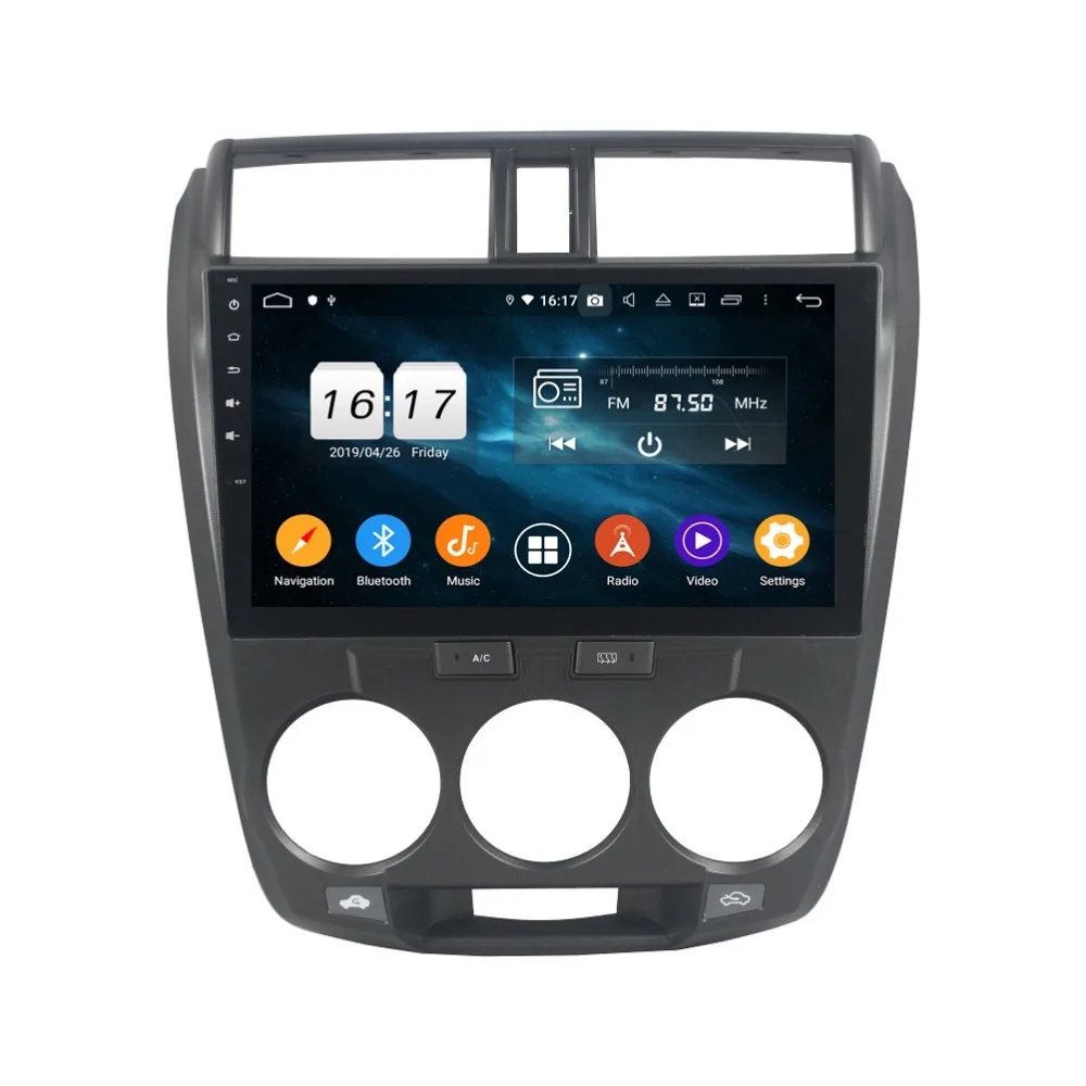 Discount 4GB+32GB Octa Core 2 din 10.1" Android 9.0 Car Radio DVD Player for Honda CITY 2006-2013 GPS Bluetooth 4.2 WIFI USB Mirror-link 3