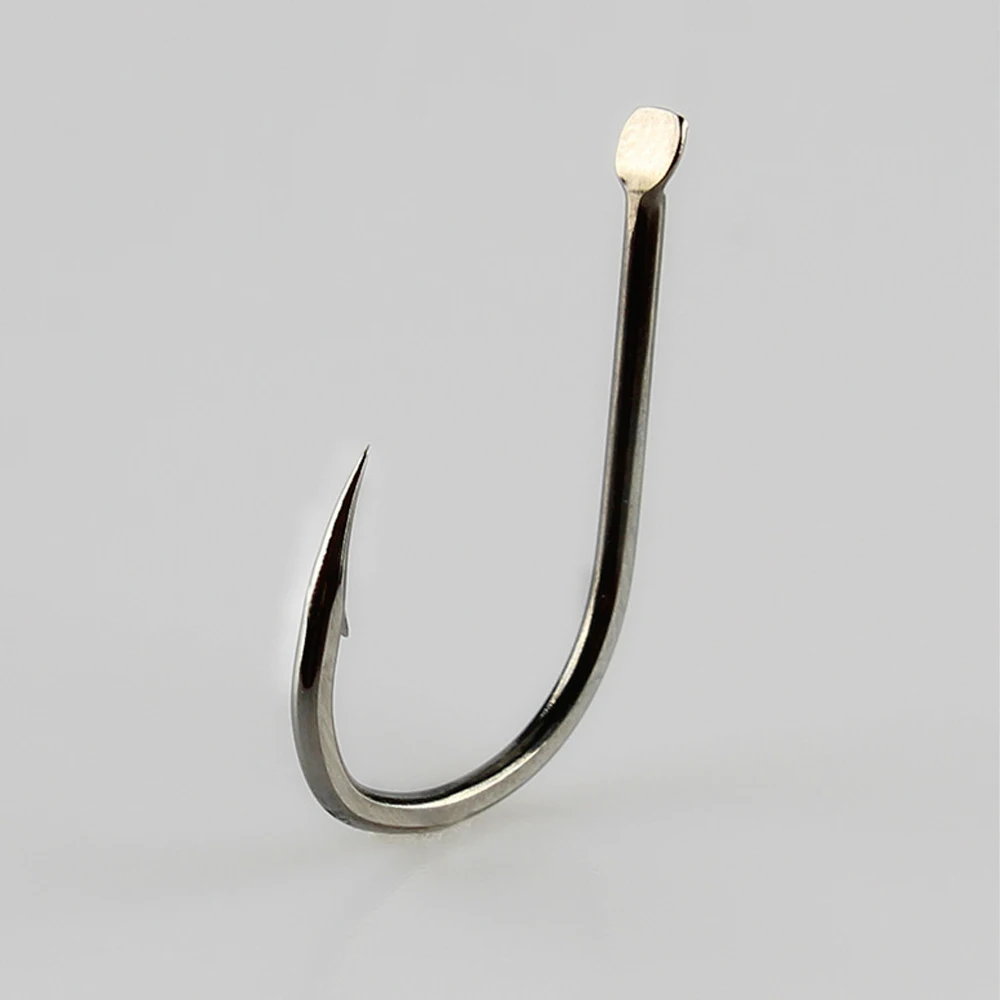 50Pcs/Lot Iseama Flatted Fishing Hook Size Barbed Carp 2 4 6 8 10 Japan Single hook Fishhook