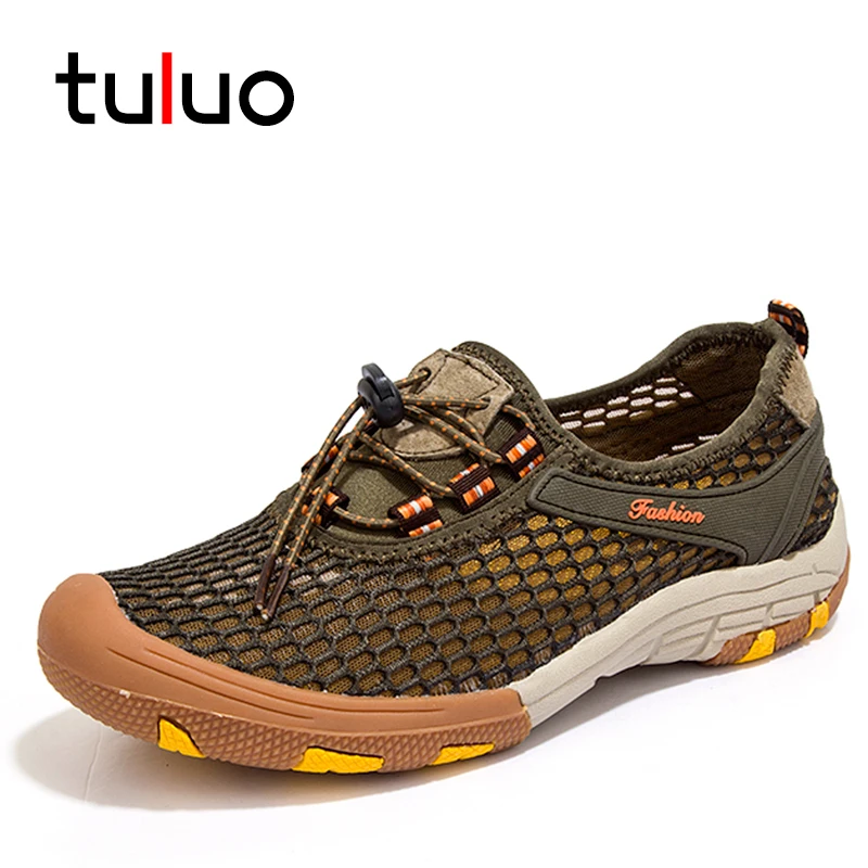 

TULUO Summer Water Shoes Men Barefoot Breathable Quick Dry Non Slip Outdoor Beach Diving Swimming Male Sneakers Aqua Shoes