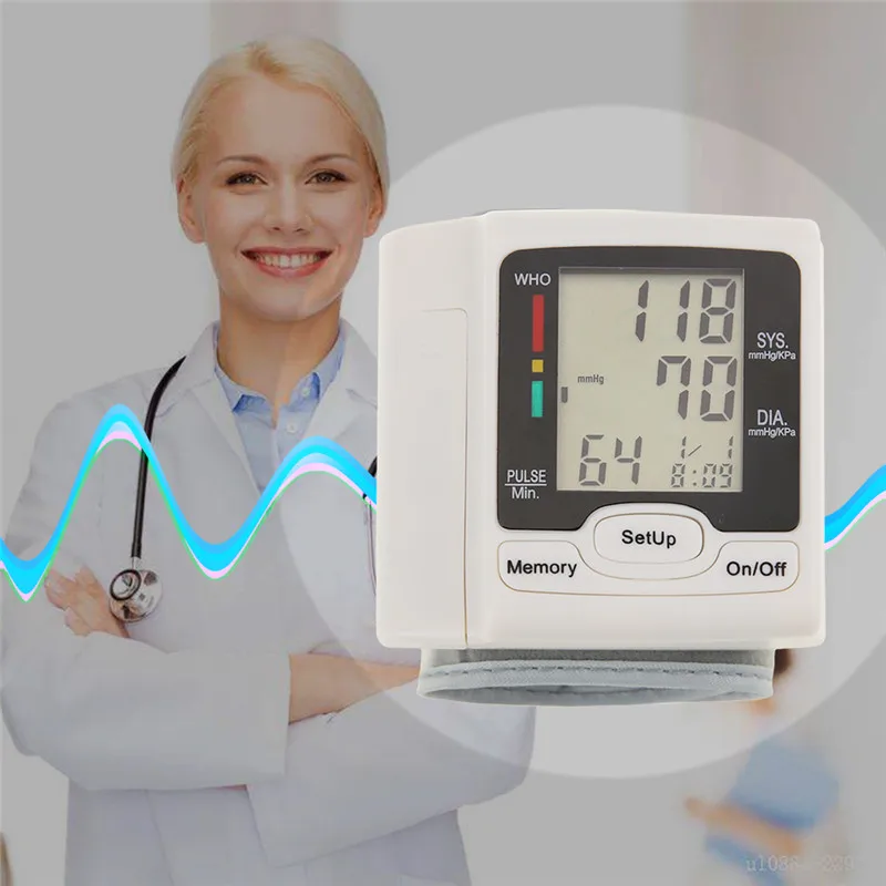 

Germany Chip Automatic Wrist Digital Blood Pressure Monitor Tonometer for Measurement Heart Rate ALI88