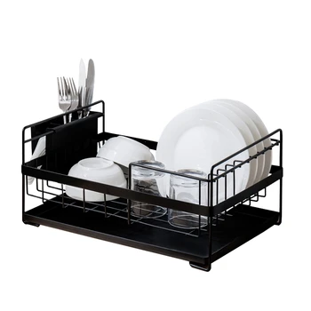 

Kitchen Storage Organizer Dish Drainer Drying Rack Kitchen Sink Holder Tray For Plates Bowl Cup Tableware Shelf Basket