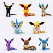 New Cartoon Plush Toys 8pcs/lot Standing Umbreon Eevee Espeon Jolteon Vaporeon Flareon Glaceon Leafeon Soft Stuffed Plush Toys New Cartoon Plush Toys 8pcs/lot Standing Umbreon Eevee Espeon Jolteon Vaporeon Flareon Glaceon Leafeon Soft Stuffed Plush Toys