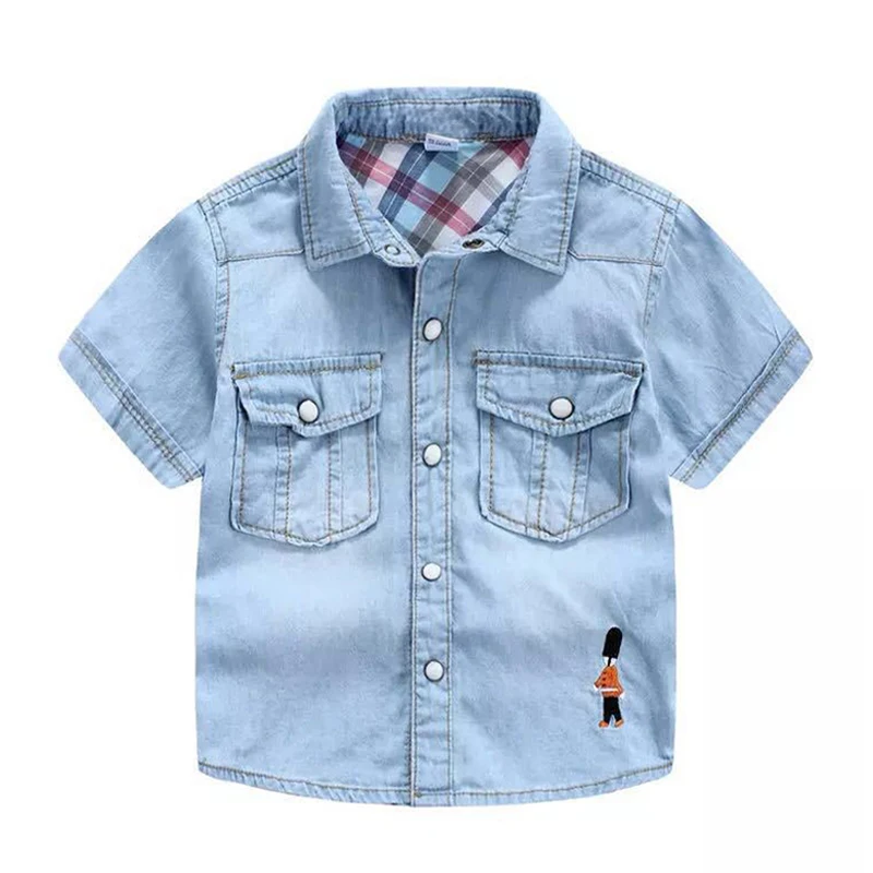 boys short sleeve denim shirt