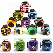 Original Spinner Fidget font b Toy b font Fidget Cube Camouflage Blue Relieves Anxiety and Stress