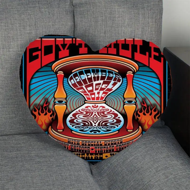 На заказ Gov't Mule подушка в форме сердечка крышка на заказ Наволочка на молнии крышка свадьба домашний офис декоративная шт. 1 шт. на заказ - Цвет: 1