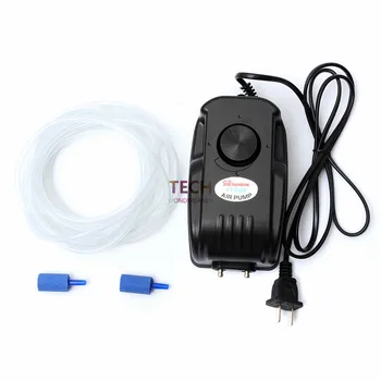 

4.5W SUNSUN YT-502 Oxygen Aquarium Tank Fish Aerator Multi Speed Air Pump 2 Outlets Black Color With 2 Air Stone And 2M Pipe