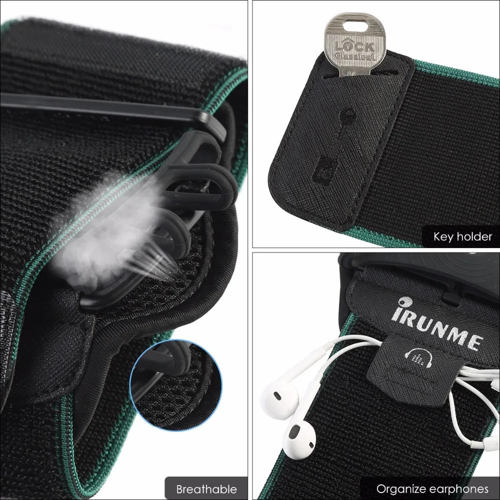Gym running armband for iPhone X 8 7 waterproof case arm with outdoor fitness equipment wrist bag for 4 to 6 inch mobile phone-9