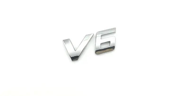 Металлический сплав V6 V8 AWD эмблема значок автомобиля - Название цвета: V6