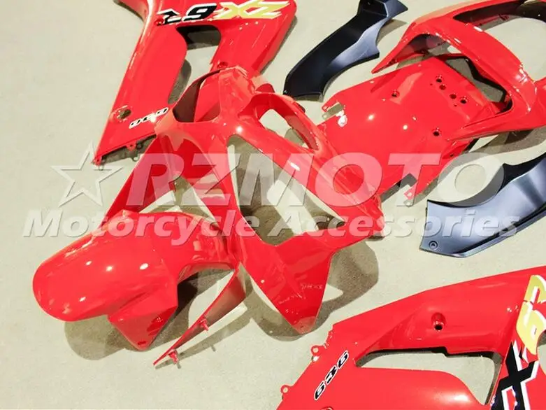 Литья под давлением Abs обтекатели комплект фитинг для kawasaki Ninja ZX6R 636 2003 2004 03 04 6R 600CC Кузов Набор изготовленный на заказ красного цвета